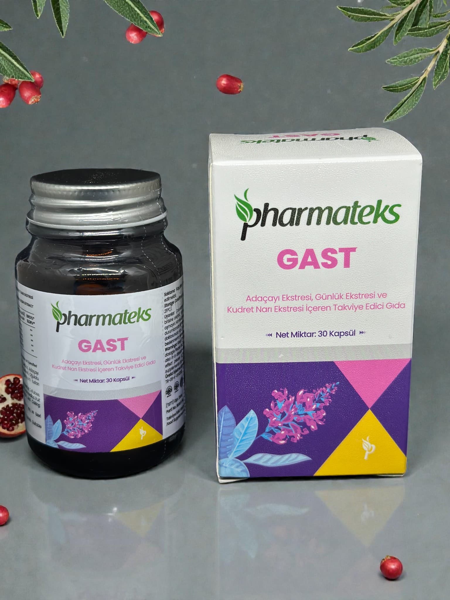 Gast Adaçayı Ekstresi, Günlük Ekstresi ve Kudret Narı Ekstresi İçeren Gıda